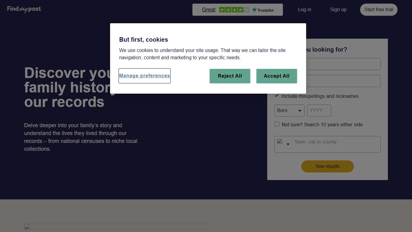 Discover your family history in our records | Findmypast.com